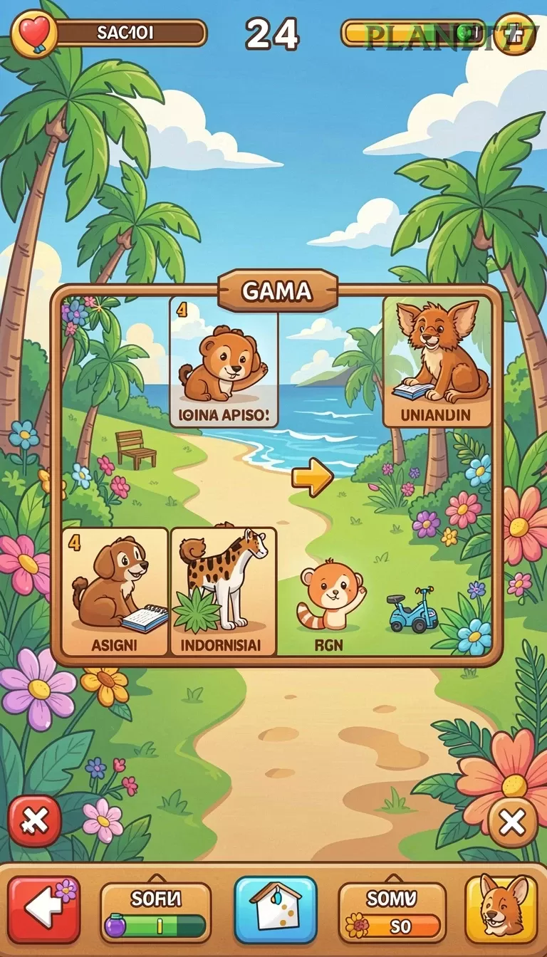 Cuplikan layar SLOTSRI — menu navigasi